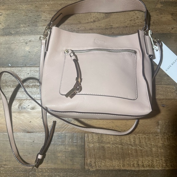 Cate Riley -  Leather Crossbody Bag in Blush - Picture 2 of 14